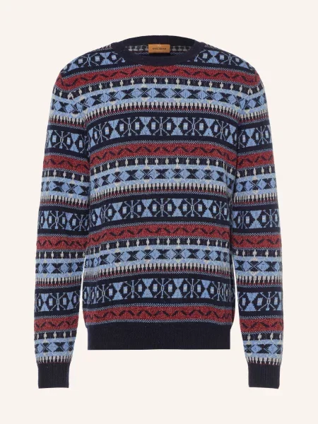 Mos Mosh Gallery Sweter Mmgpatterson blau szary