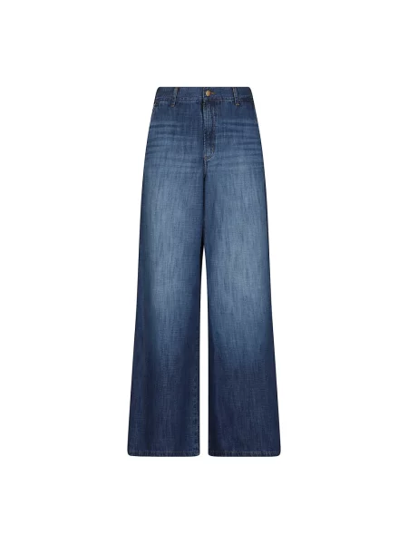 Lniane jeansy Lois niebieskie