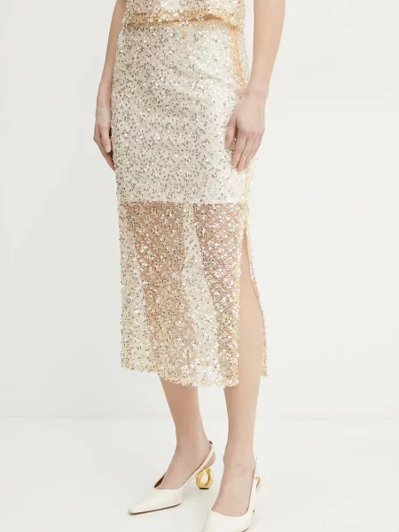 Fustă midi Marella până la genunchi alb