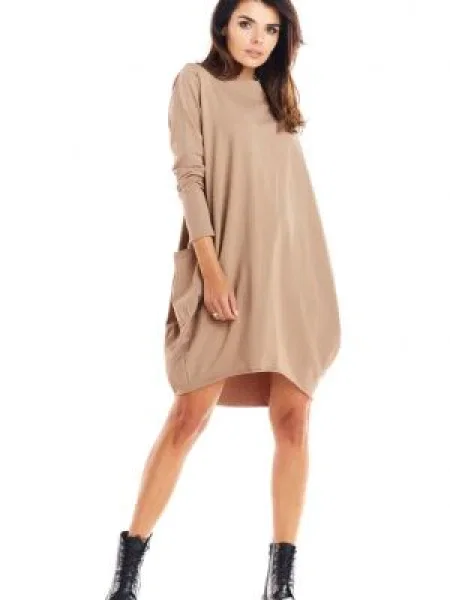 Sukienka maxi Infinite You brązowa