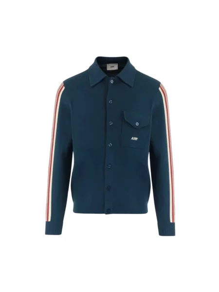 Dzianinowy sweter Autry niebieski