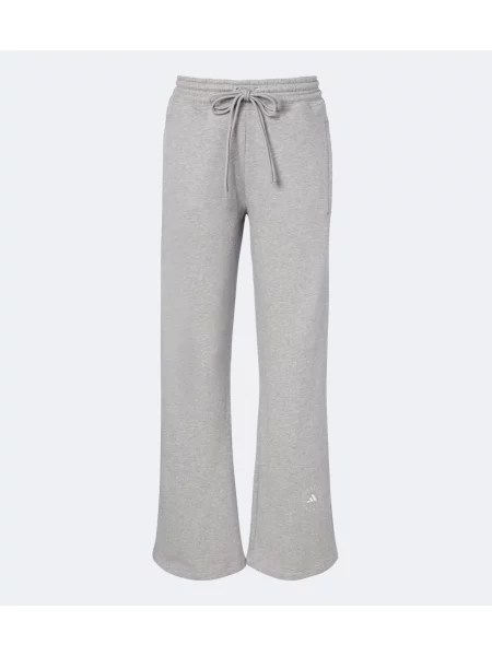 Pantaloni sport Adidas By Stella Mccartney din jerseu gri