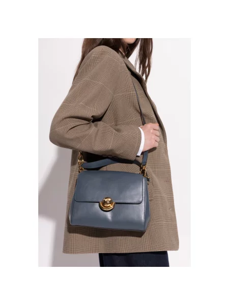 Torebka Furla skórzana niebieska