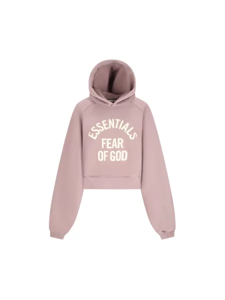 Bluza z kapturem Fear Of God o skróconej długości fioletowa