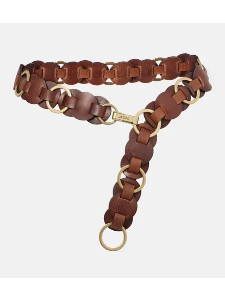 Kožni remen Isabel Marant narančasta