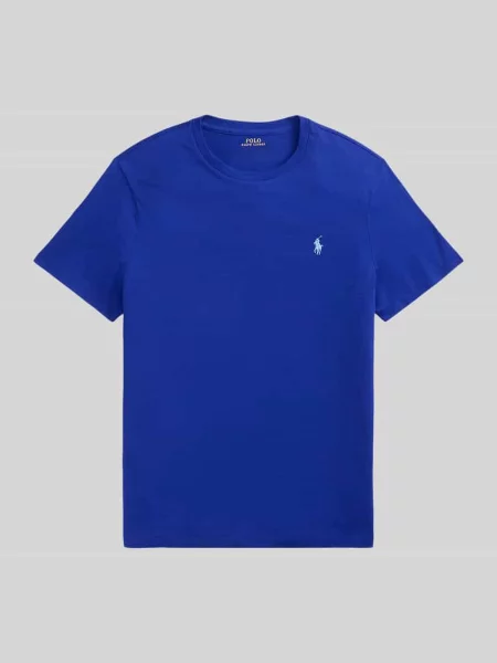 T-shirt o kroju regular fit z czystej bawełny Polo Ralph Lauren niebieska