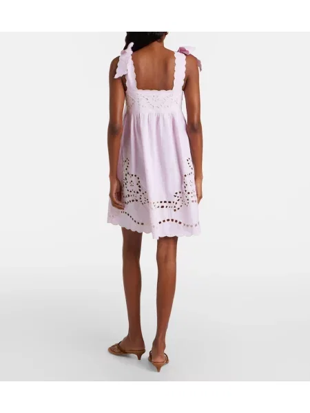 Rochie Juliet Dunn cu broderie roz