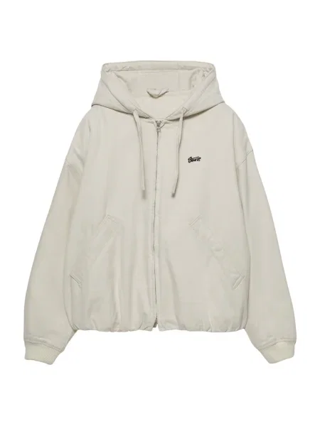 Pull&Bear Geacă de primăvară-toamnă STWD negru alb