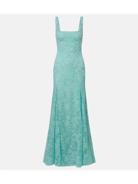 Rochie Costarellos din dantelă albastru