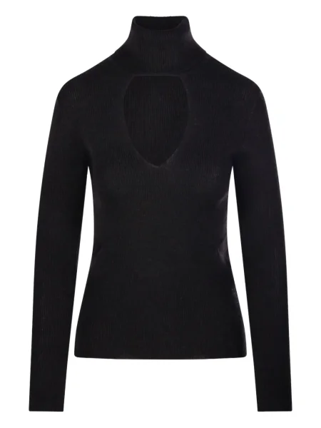 Sweter Parosh prążkowany brązowy