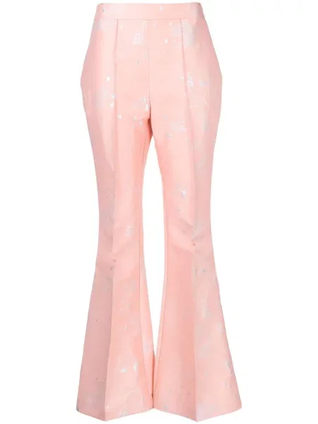 Pantaloni Macgraw din jacard roz