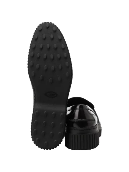 Pantofi loafer Tod's din piele cu platformă negru