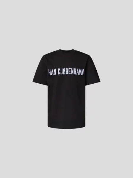 T-shirt z wyhaftowanym logo Han Kjobenhavn czarna