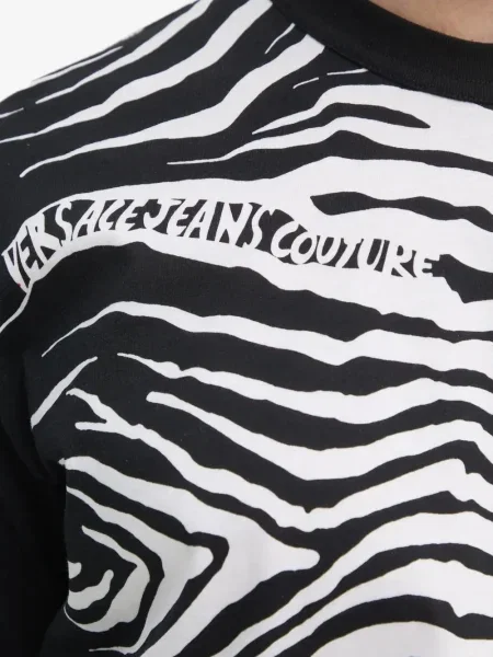 Ζεβρε μπλούζα Versace Jeans Couture με σχέδιο μαύρο