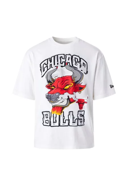 Tricou New Era Cap cu imagine alb
