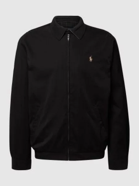 Kurtka z wyhaftowanym logo Polo Ralph Lauren czarna