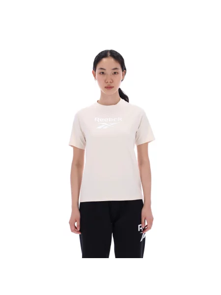 Reebok koszulka z metalicznym logounisex White Sand Size: XS biała