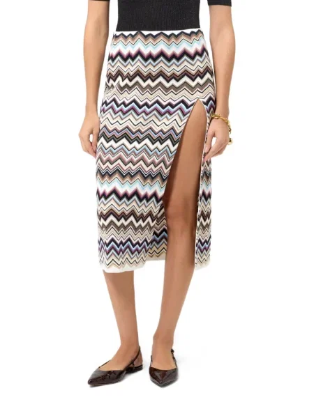 Fustă Missoni tricotate alb