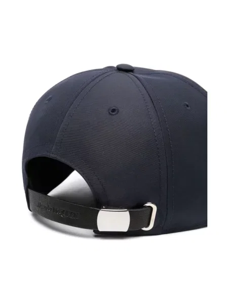 Czapka z daszkiem Alexander Mcqueen z logo niebieska