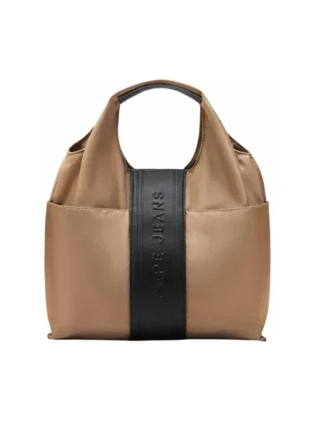 Torebka hobo Pepe Jeans beżowa