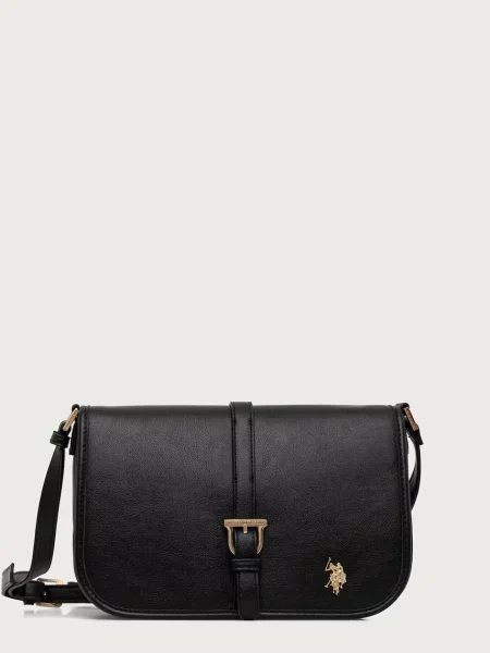 U.S. Polo Assn. geantă crossbody pentru femei cu imitație de piele NANTUCKET negru