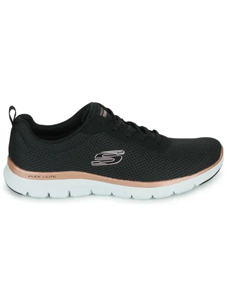 Dámska tréningová obuv SKECHERS Flex Appeal Brilliant View black/rose gold čierna