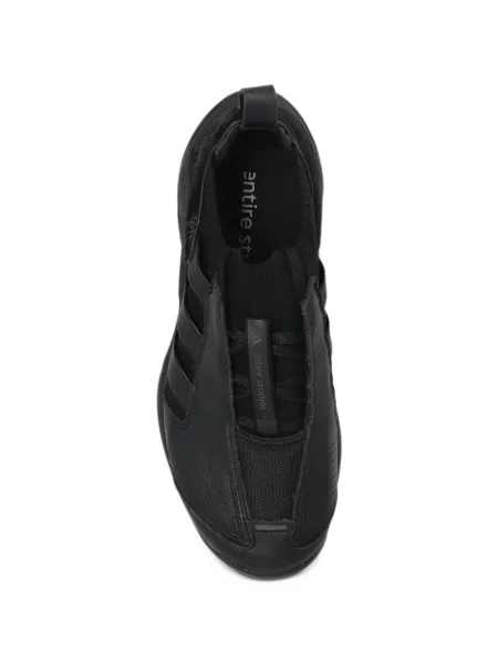 Sală de gimnastică lung sutien Adidas din piele negru