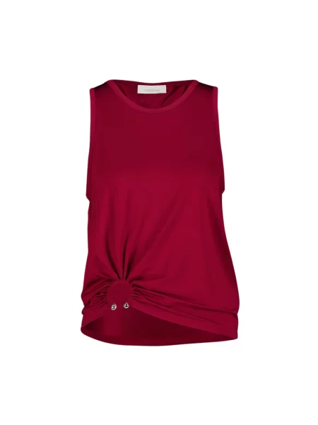 Top Rabanne z dżerseju czerwony