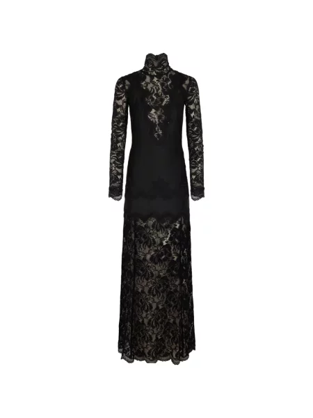 Rochie maxi Rabanne din dantelă negru