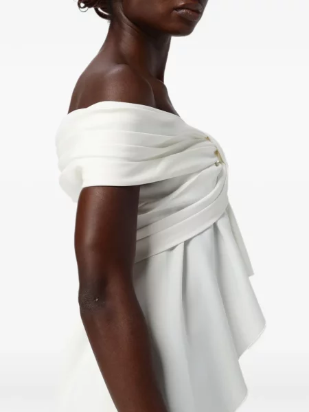 Μίνι φόρεμα Msgm ντραπέ μαύρο