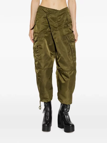 Pantaloni cargo Dsquared2 asimetrice verde