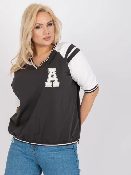 Bluza Fashionhunters s V-izrezom kaki