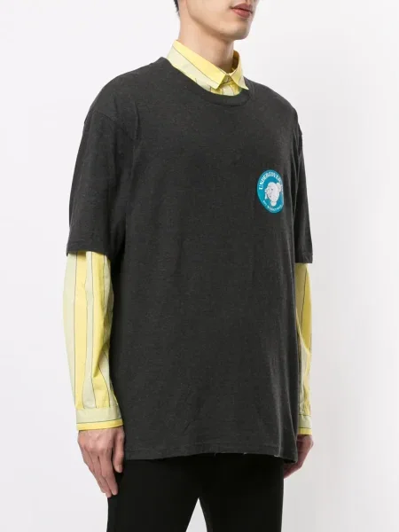 Tricou Undercover cu imagine cu decolteu rotund gri