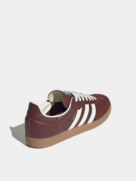 Кожаные кеды Adidas коричневые
