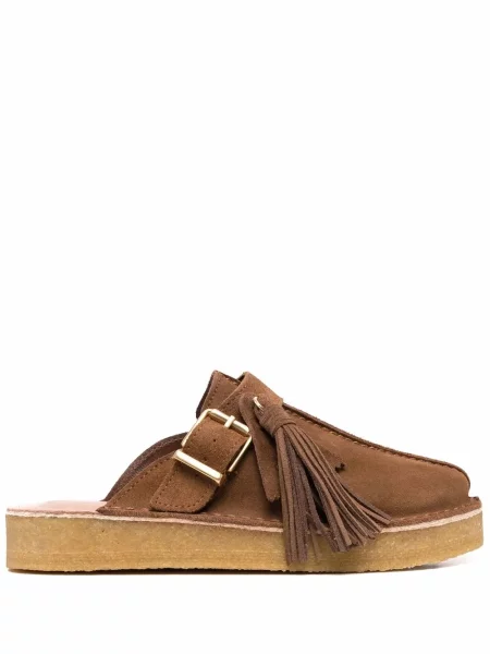 Papuci tip mules Clarks Originals din piele de căprioară slip-on maro