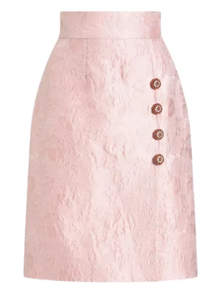 Fustă Dolce & Gabbana din jacard roz