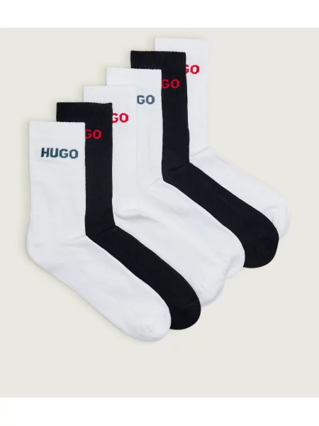 Zoknik Hugo Boss QS Rib Logo Socks ? fehér