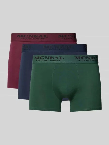 Obcisłe bokserki z elastycznym paskiem w zestaw 3 szt. Mcneal zielone
