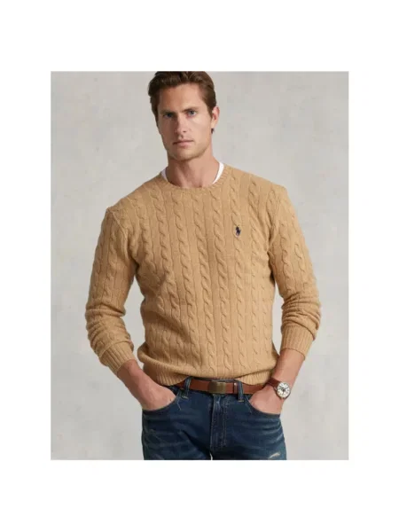 Sweter Polo Ralph Lauren wełniany beżowy