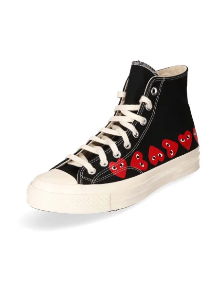 Sneakersy Comme Des Garcons w serca płócienne czarne