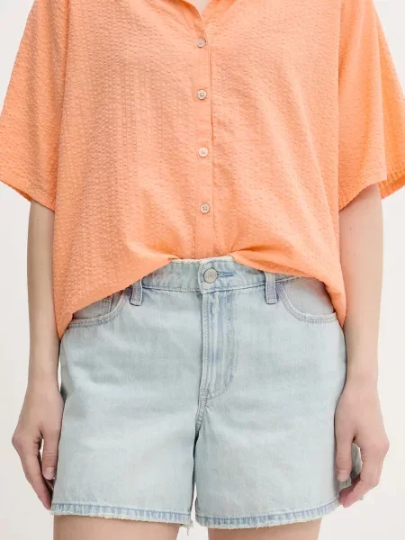 Džínové šortky Hollister Co. high waist modrá