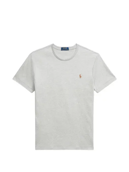 Matlasat tricou polo Polo Ralph Lauren cu decolteu rotund cu autograf roșu