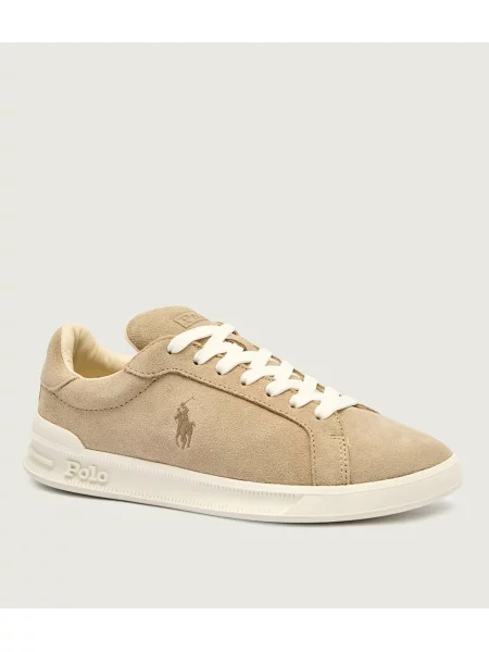 POLO RALPH LAUREN Sneakers tornacipő HERITAGE COURT II | hasított bőr bézs
