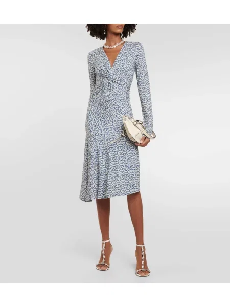 Rochie midi Marant Etoile cu imagine din jerseu până la genunchi