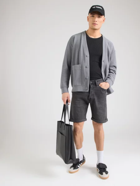 JACK & JONES Traperice JJIRICK JJIORG plavi traper / traper crni