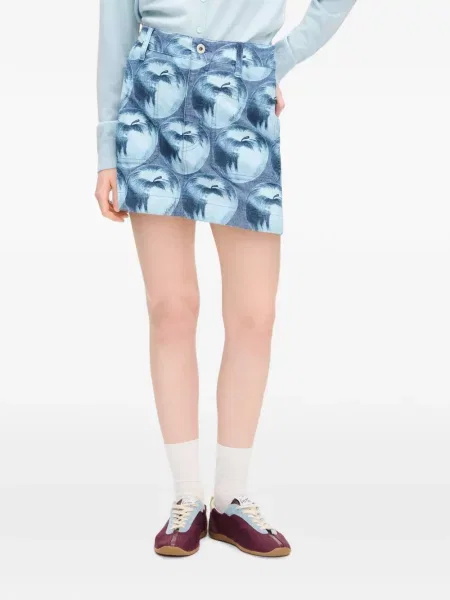 Fustă din denim Kenzo albastru