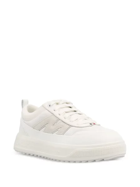 Sneakerși Moncler din piele de căprioară alb