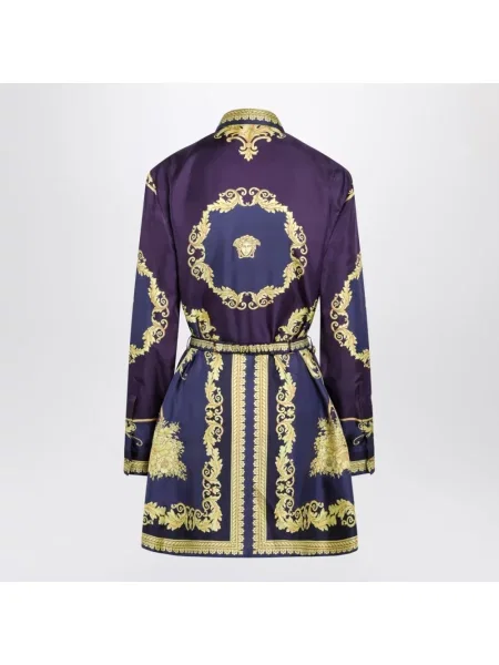 Sukienka koszulowa Versace niebieska