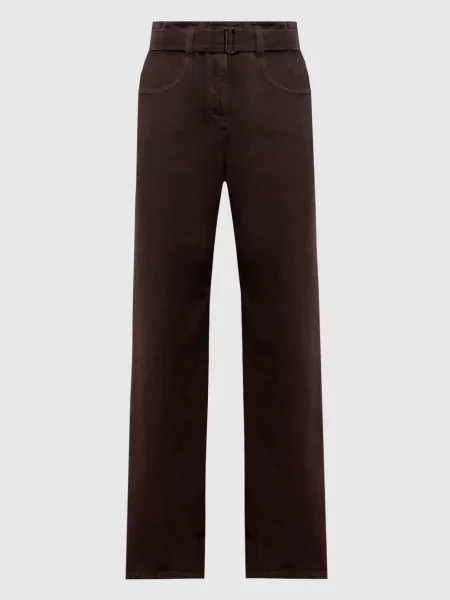Джинсы Brunello Cucinelli с поясом коричневые