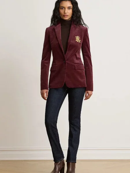Marynarka Ralph Lauren sztruksowa czerwona